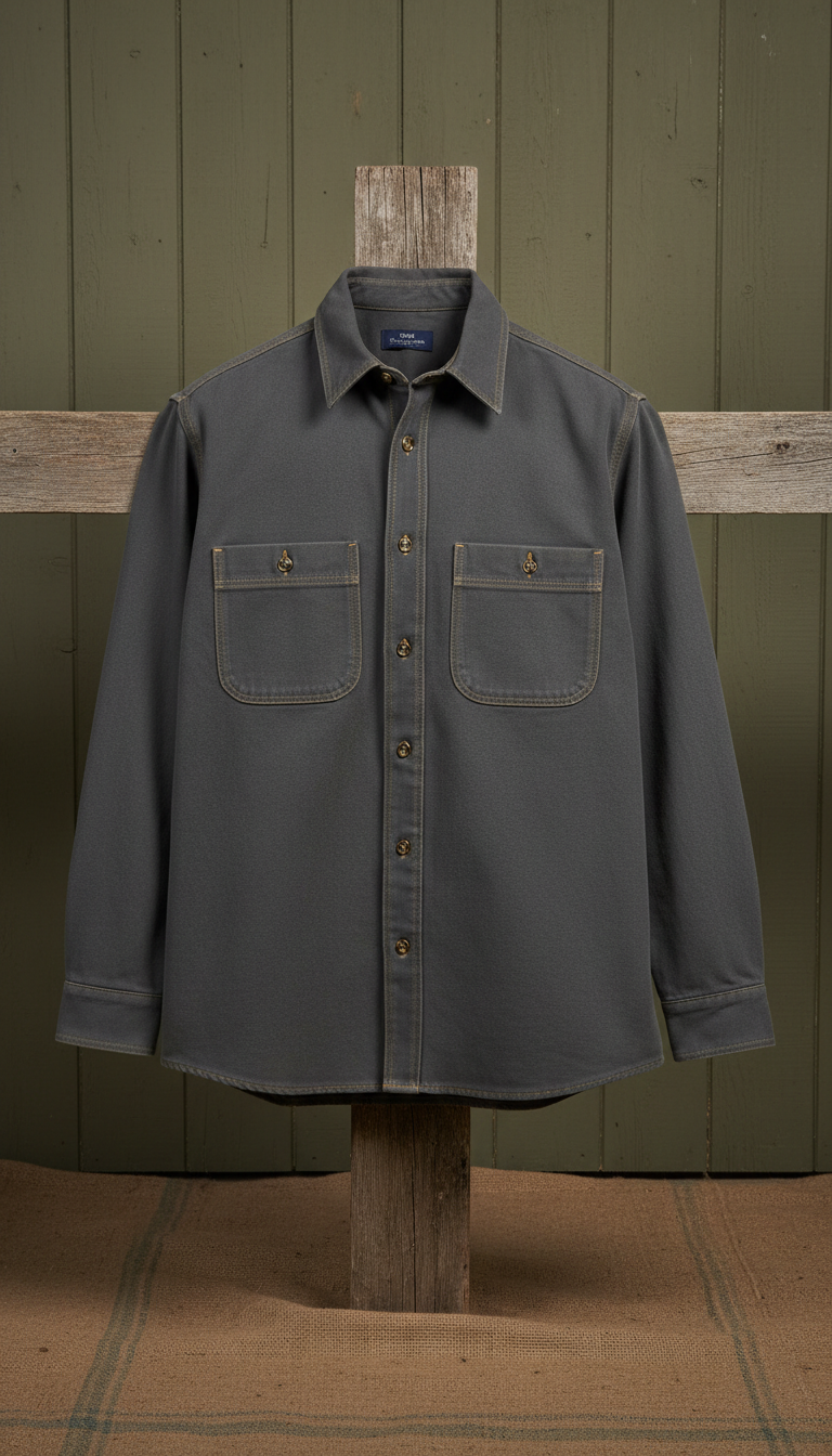 Heavyweight Work Shirt in Brushed Cotton