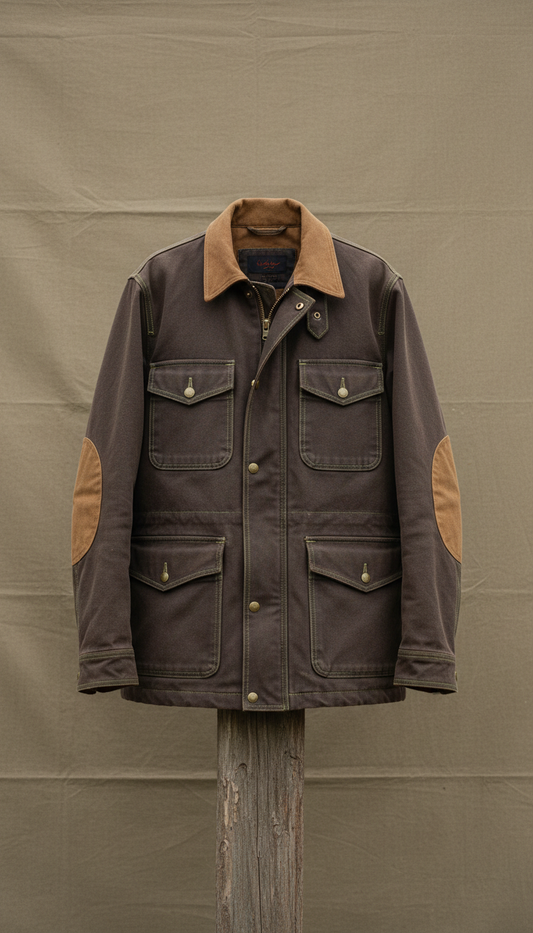 Canvas Field Jacket with Storm Flap